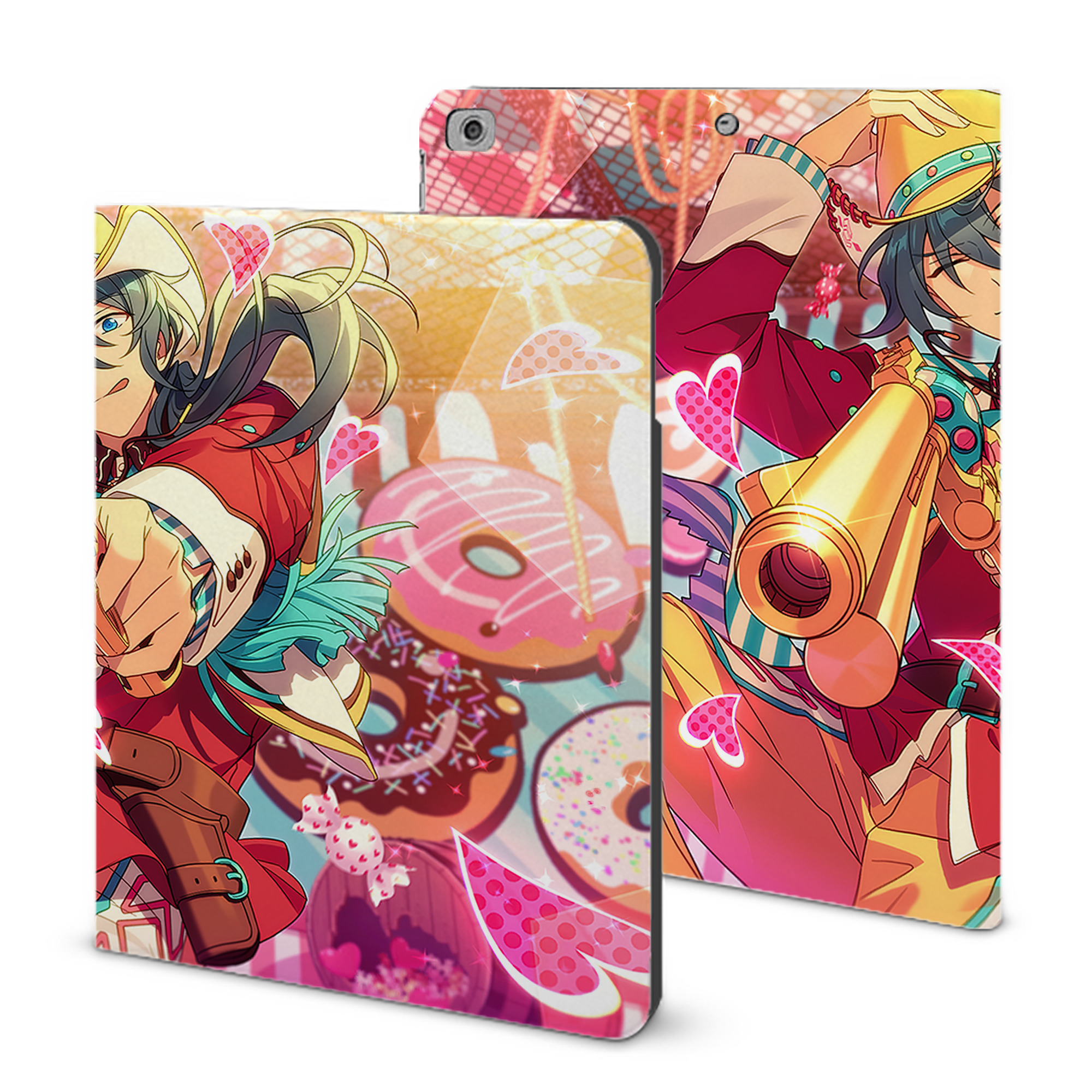 （画像用） あんさんぶるスターズ! Ensemble Stars IPad ケース ブック型 PUレザー TPU 耐衝撃 軽量 薄型 ペン収納なし 全面保護 IPad 各モデル対応